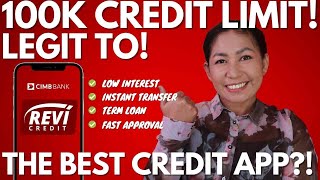 The Best Legit Online Credit App 100K Credit Limit with CIMB REVI Credit [upl. by Derraj602]