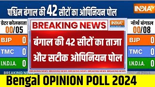 Bengal Opinion Poll 2024 बंगाल की 42 सीटों का ताजा और सटीक ओपिनियन पोल  BJP Vs TMC  India tv [upl. by Llebpmac342]