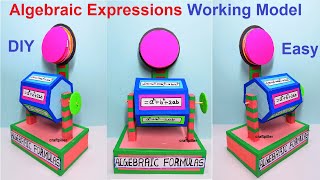 algebraic expressions working model project  maths tlm  maths project  diy  craftpiller [upl. by Thomey]