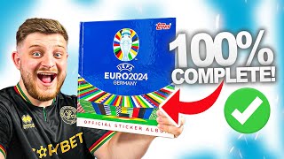 I COMPLETED the TOPPS EURO 2024 STICKER ALBUM 100 Complete Collection [upl. by Enirak255]