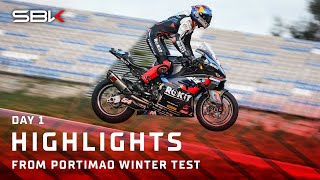 Day 1 HIGHLIGHTS 🎢  WorldSBK Portimao Winter Test [upl. by Eirrac381]