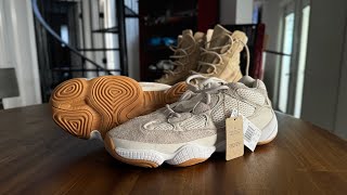 Yeezy 500 Stone Taupe US Size 12 Unboxing Sizing and Comfort Purchased on Extra Butter NY [upl. by Derinna]