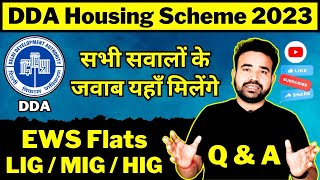 DDA Housing Scheme Q amp A 🔥🔥 DDA Housing Scheme 2023 🔥 DDA Ews Housing Scheme 2023 🔥 DDA  PM Uday [upl. by Seidel]