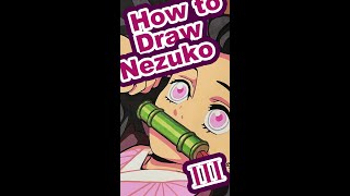 How to Draw Nezuko Kamado 3  Posca pen paint marker tutorial on paper shorts [upl. by Doykos]