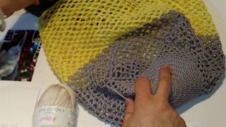 Première partie sac à provision au crochet Artisanat du nord [upl. by Aliza62]