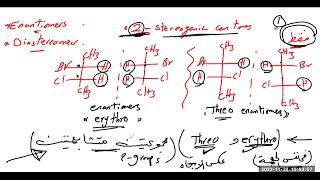 شرح المتقابلات والمتضادات الفراغية Erythro and threo Enantiomers [upl. by Divd]