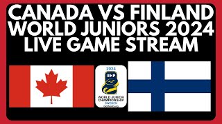 🔴 CANADA vs FINLAND World Juniors 2024 LIVE  IIHF World Juniors Tournament Hockey Game Stream [upl. by Ailegra]