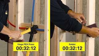 PEX PRESS vs Solder Which one is faster  Viega [upl. by Nimad]