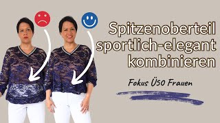 Spitzenoberteil sportlichelegant kombiniert [upl. by Siduhey]