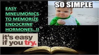 Easy Mneumonics to learn Endocrine System Hormones Faster in less than 2 min  USMLE MCI PLAB AMC [upl. by Zetnas]