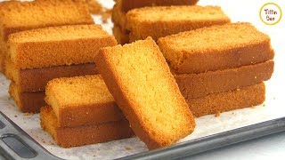 Homemade Dry Cake Cake Rusk Recipe for kids by Tiffin Box  Bakery Style crispy Dry Cake Biscuit [upl. by Nero]