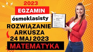 LIVE egzamin ósmoklasisty z matematyki 2023 Rozwiązanie arkusza z egzaminu ósmoklasisty🤩 ❤️ 20 [upl. by Burtis]