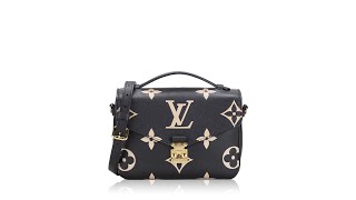 Louis Vuitton Monogram Empreinte Bicolor Pochette Metis Noir Crème [upl. by Amikan]