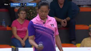 PétanqueTrophée LEquipe Doublette Femmes2ème demifinal Cambodge vs Thailande [upl. by Salomon79]