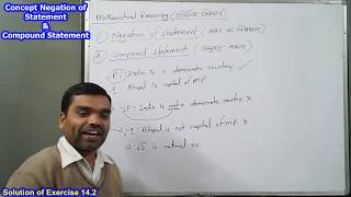 Mathematical Reasoning  Negation of a statement amp compound statement in hindi [upl. by Enialem845]