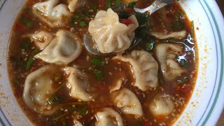 Tibetan mokthuk Easy Dumpling recipeSoup dumplingsmomo recipehot and Sour dumpling [upl. by Eentihw]