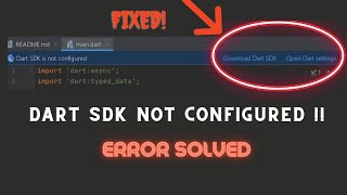 Dart SDK is not configured Android Studio  Fixed 2021 [upl. by Ained703]