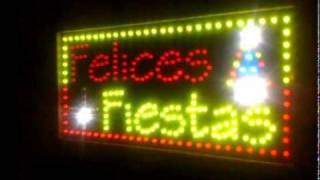 Cartel Felices Fiestas con LEDs y Efecto fácil  ★LEDFACIL★ [upl. by Nortna]