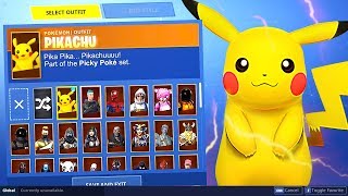 FORTNITE NEW PIKACHU SKIN HACK Battle Royale Custom Skin Mod [upl. by Pinzler]