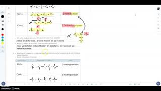 Isomeren bij Alkanen ketenisomeren en plaatsisomeren [upl. by Pammy]
