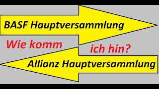 Wie komme ich zur Hauptversammlung  Eintrittskarten und Co [upl. by Savdeep]