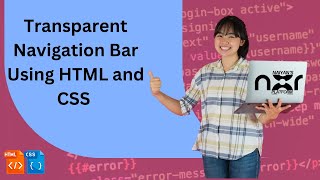 Transparent Navigation Bar Using HTML and CSS  Transparent Navbar by naiyannoor [upl. by Pimbley147]