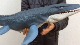 Mosasaurus Jurassic World Mattel revisión en español unboxing [upl. by Leitnahs]