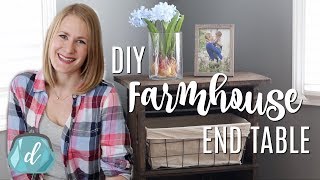 MAKING FURNITURE WITH NO TOOLS 💙 DIY Rustic Farmhouse Side Table cheap [upl. by Proud]