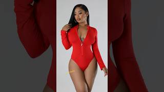 Bodysuit with red outfit combination fashion style [upl. by Moyra]