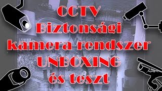 CCTV Biztonsági kamera rendszer  UNBOXING és teszt [upl. by Asilrac]