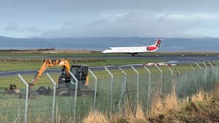 Loganair embraer 145 takeoff City of Derry Airport cityofderryairport loganair ERJ145 [upl. by Kussell]