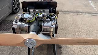 Roto Motor 170cc Flat 4 Cylinder 4 Stroke Engine test run by Morris Mini Motors [upl. by Nekcarb374]