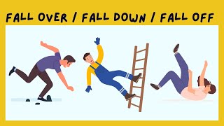 FALL OVERFALL DOWNFALL OFFDIFFERENCES  WITH FUN ACTIVITY  PRACTICE ENGLISH  LISTENING PRACTICE [upl. by Fowler]