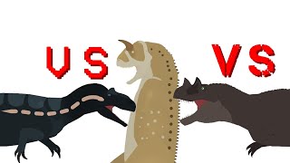 Allosaurus vs Carnotaurus vs Ceratosaurus [upl. by Woodford]