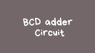 BCD adderBengali l Digital Logic Circuits [upl. by Pompei]