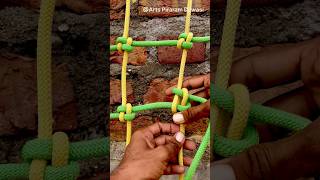 How to tie a knot with a cargo net and climbing net rope [upl. by Adnohsad407]