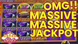 OMG MASSIVE JACKPOT Wolf Peak High Limit Slot machine live play at resort world Las Vegas [upl. by Sherill]