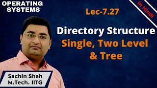 L727 Directory structure in file system OS  Single level two level Directory [upl. by Torp]