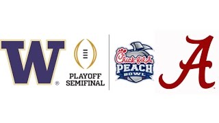 2016 Peach Bowl 4 Washington vs 1 Alabama Highlights [upl. by Battiste]