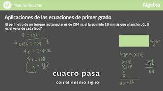 Determina el largo y ancho de un rectángulo dado su perímetro [upl. by Otirecul687]