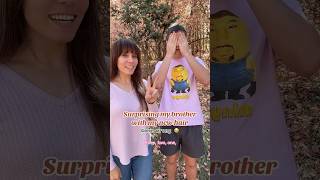 Hair surprise fail😕 haircut bangs brothersister funny skit satire fail awkward brother [upl. by Olfe51]