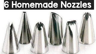 Homemade Nozzle For Cake Decoration  How to make Cake Nozzle at home by Perfect cooking with me [upl. by Direj38]