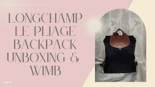 LONGCHAMP le pliage backpack  Unboxing amp what’s in my bag  with bag organizer ASMR [upl. by Enner]