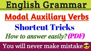 Modal Auxiliary VerbsModals in TamilEnglish GrammarGrammar in Tamil [upl. by Arline]