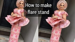 How to make peplum stand  crinoline on flare with lining  horsehair braid to hem flounceflare [upl. by Raffarty332]