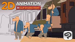 2D Animation in Clip Studio Paint  How I Animate Characters [upl. by Ynahpit]