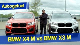 The sportiest BMW SUVs BMW X3 M vs X4 M REVIEW  Autogefuel [upl. by Edea]