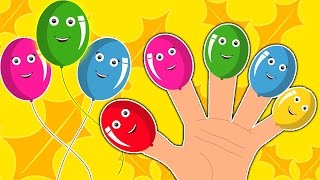 Palloncini Finger Famiglia  Cartoon per i bambini  compilazione  Popolare Filastrocca [upl. by Moffitt]