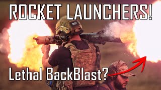 Rocket Launchers and The Dangers of BackBlast  Ballistic HighSpeed [upl. by Frederick]