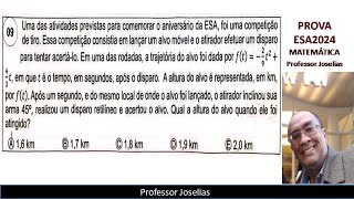 PROVA ESA 2024 2025 MATEMÁTICA FUNÇÃO QUESTÃO RESOLVIDA [upl. by Demaggio]